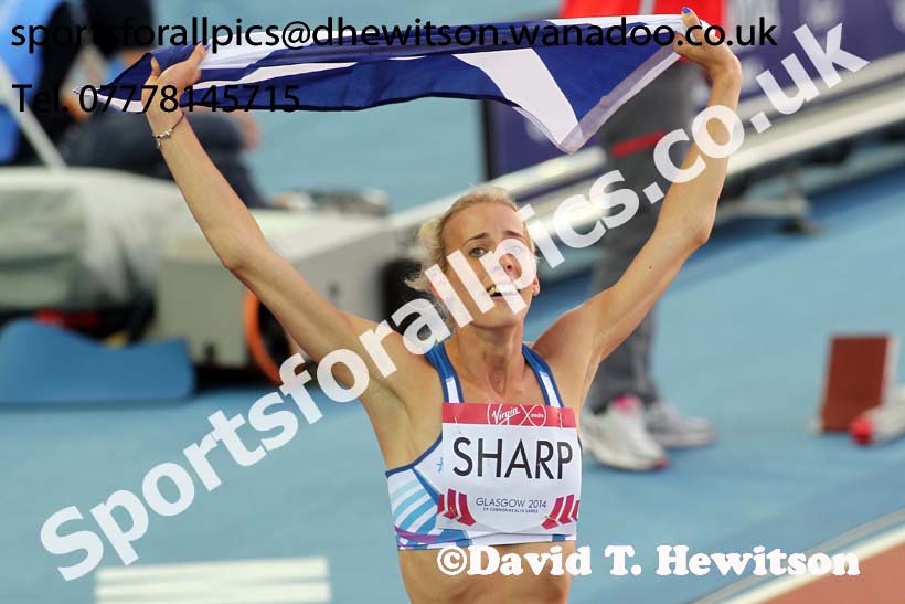 Lynsey Sharp (Scotland) 2nd in the 800 metres at the Commonwealth Games, Glasgow. Photo: David T. Hewitson/Sports for All Pics